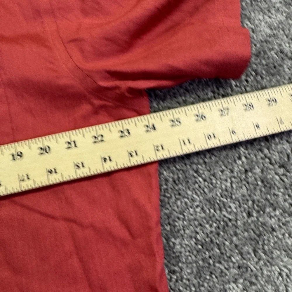 Croft & Barrow Shirt Mens Large Red Short Sleeve Button Up Casual City